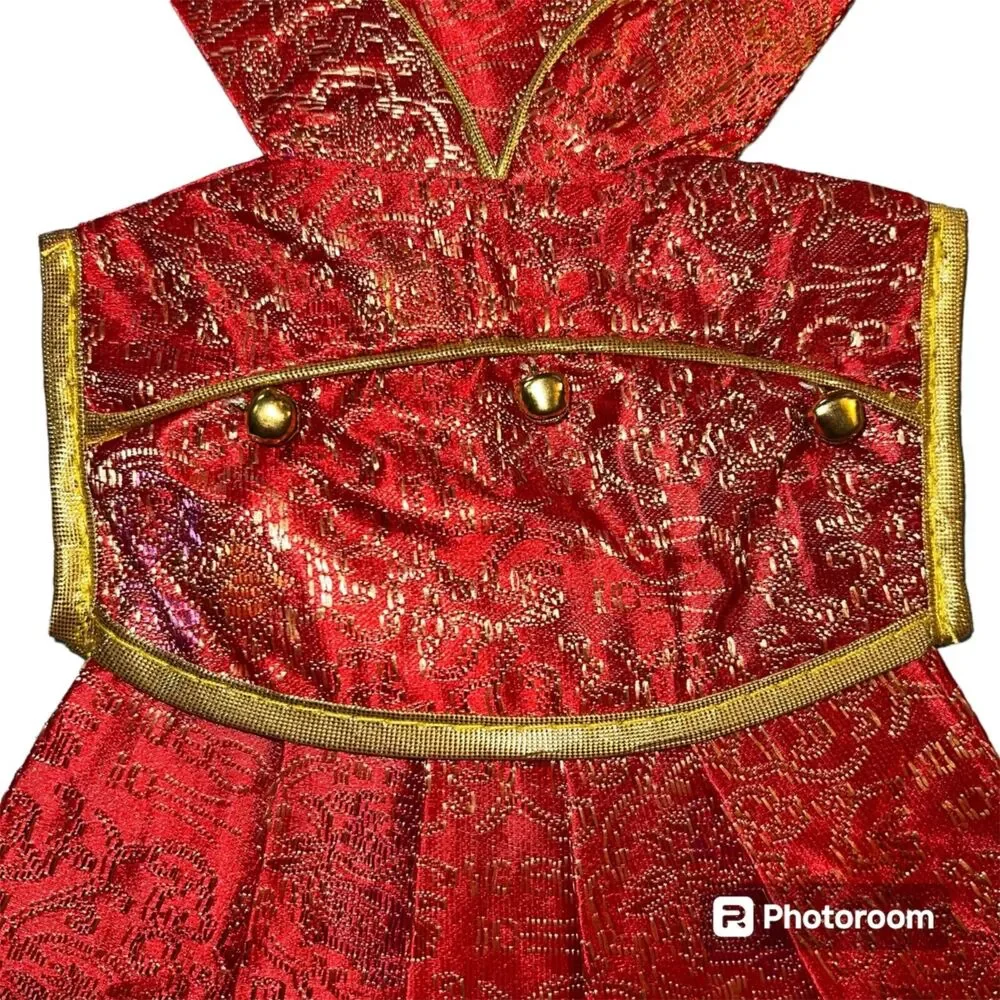 Chinese Asian Kimono Wine Bottle Covers Set of 3 Oriental Dress Brocade Decor